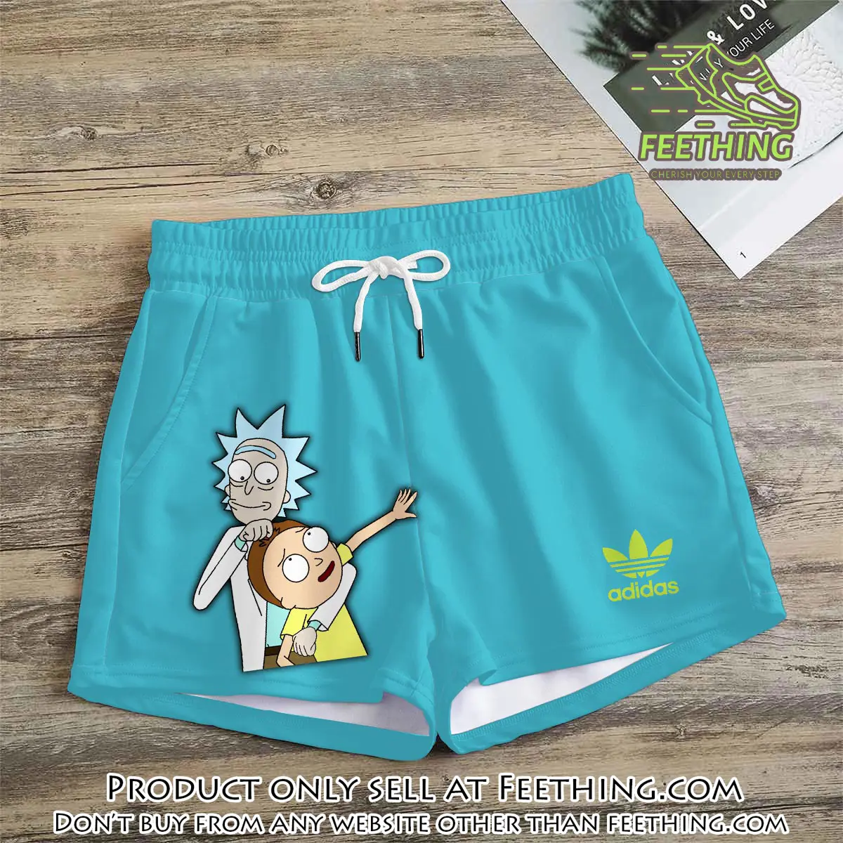 Premium rick and morty in adidas women shorts lady beach shorts wms1084 ft5935048